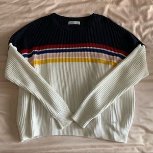 Multicolored Striped Oversized Sweater